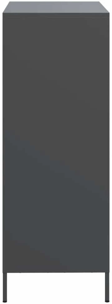 Komoda, antracito spalvos, 68x39x103,5cm, plienas