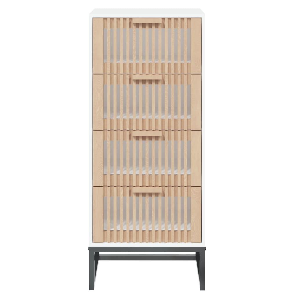 Komoda, baltos spalvos, 40x30x95cm, apdirbta mediena
