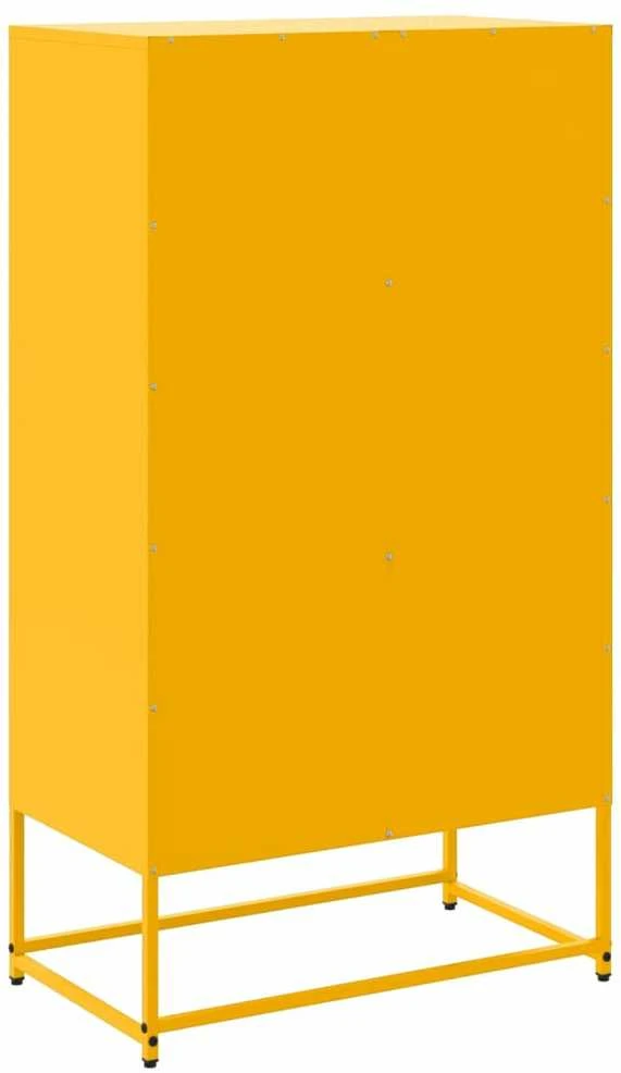 Komoda, baltos spalvos, 68,5x38,5x107cm, plienas