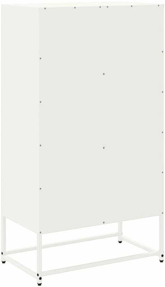 Komoda, baltos spalvos, 68,5x38,5x123,5cm, plienas