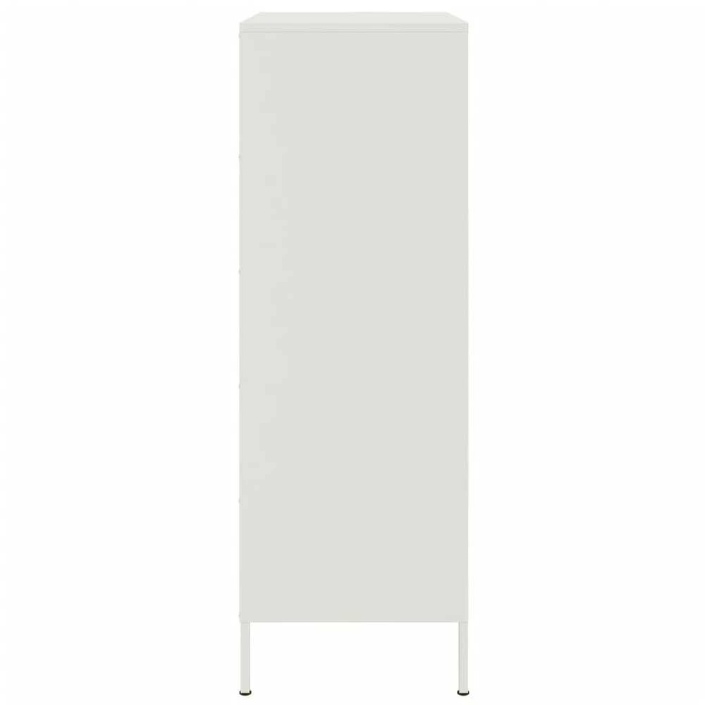 Komoda, baltos spalvos, 68x39x113cm, plienas