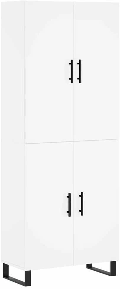 Komoda, baltos spalvos, 69,5x34x180cm, apdirbta mediena