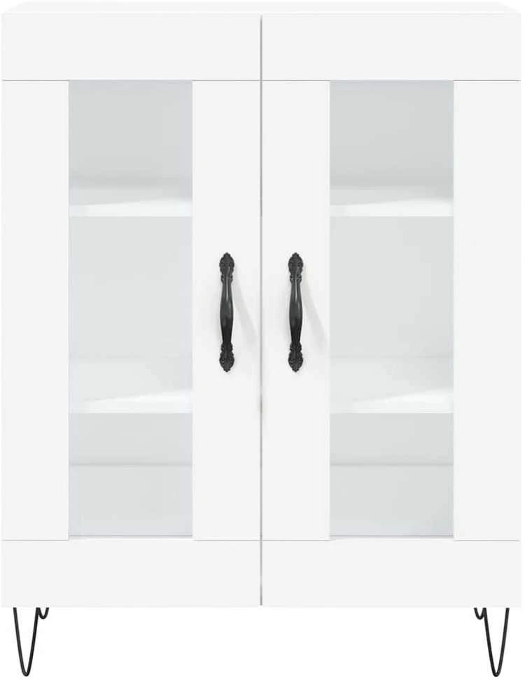 Komoda, baltos spalvos, 69,5x34x180cm, apdirbta mediena