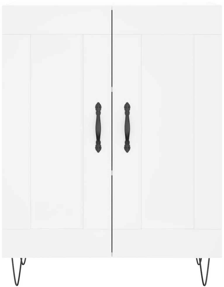 Komoda, baltos spalvos, 69,5x34x180cm, apdirbta mediena