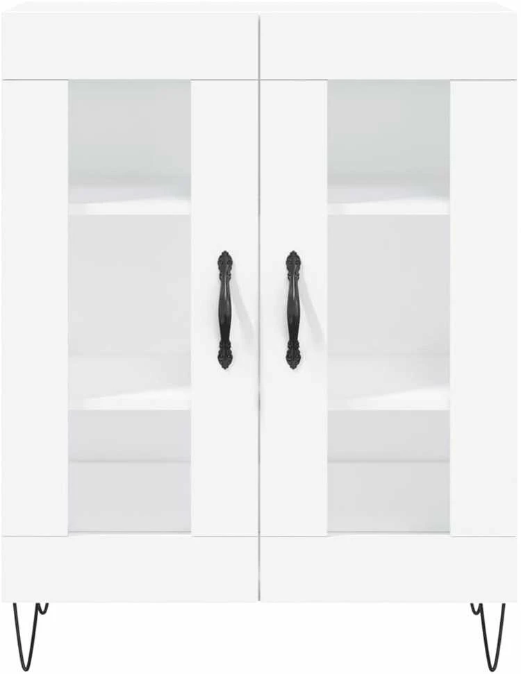 Komoda, baltos spalvos, 69,5x34x180cm, apdirbta mediena