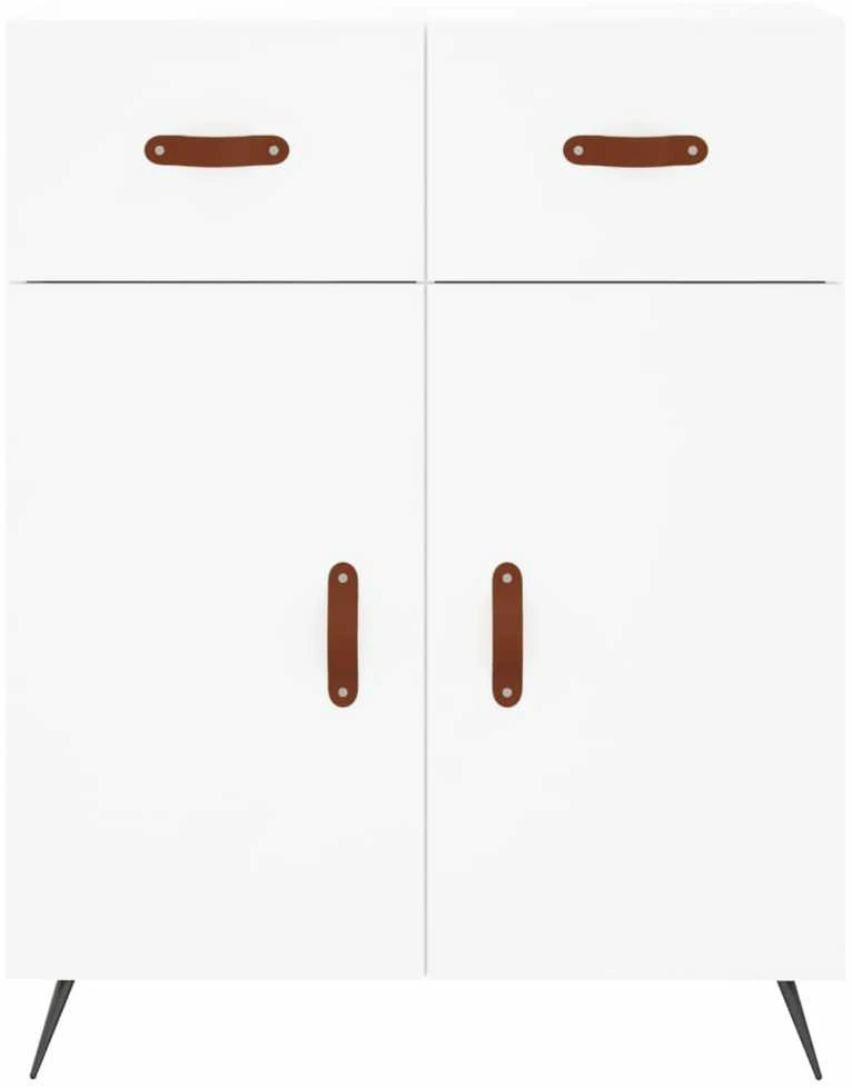 Komoda, baltos spalvos, 69,5x34x180cm, apdirbta mediena