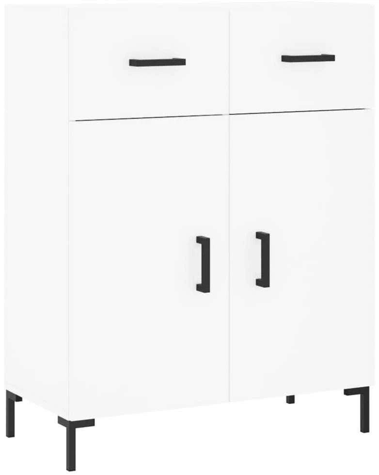 Komoda, baltos spalvos, 69,5x34x180cm, apdirbta mediena