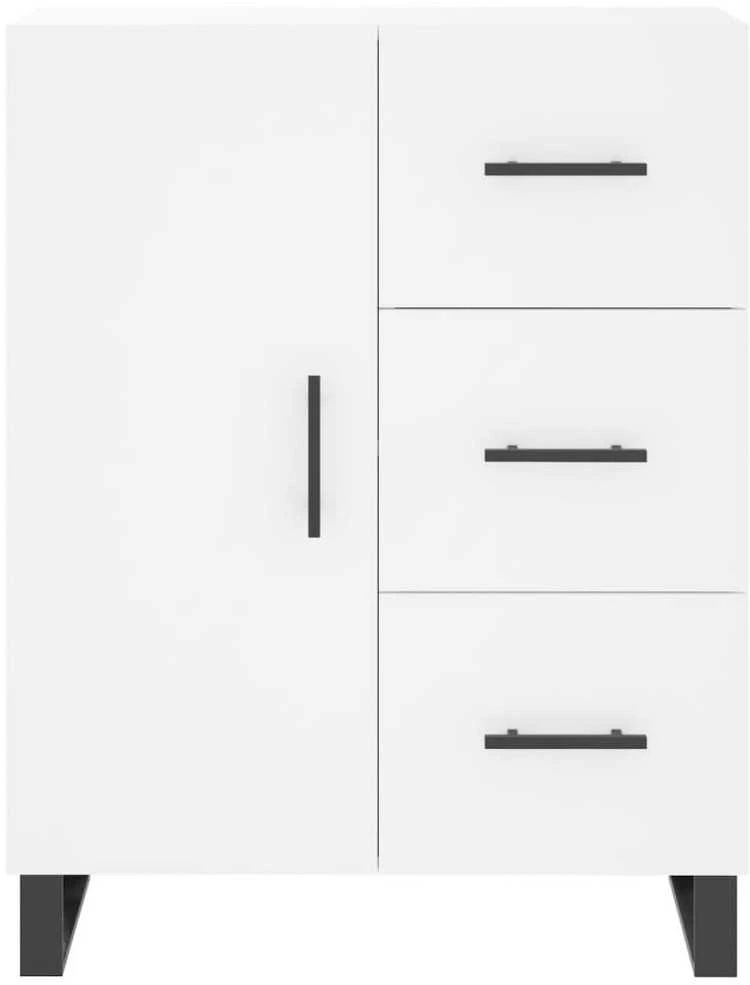 Komoda, baltos spalvos, 69,5x34x180cm, apdirbta mediena
