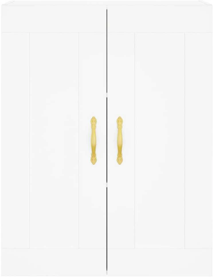 Komoda, baltos spalvos, 69,5x34x180cm, apdirbta mediena