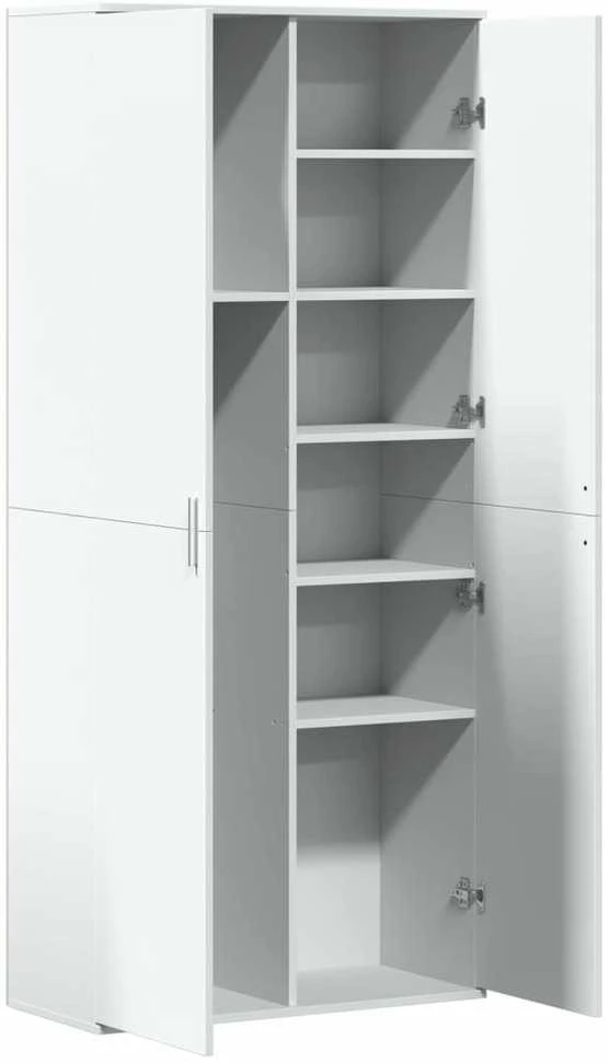 Komoda, baltos spalvos, 80x35x180cm, apdirbta mediena