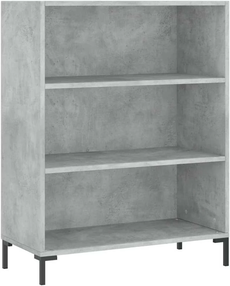 Komoda, betono pilka, 69,5x32,5x180cm, apdirbta mediena