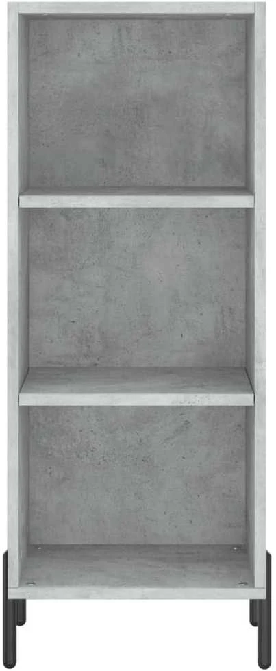 Komoda, betono pilkos spalvos, 34,5x34x180cm, apdirbta mediena