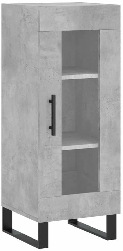 Komoda, betono pilkos spalvos, 34,5x34x180cm, apdirbta mediena