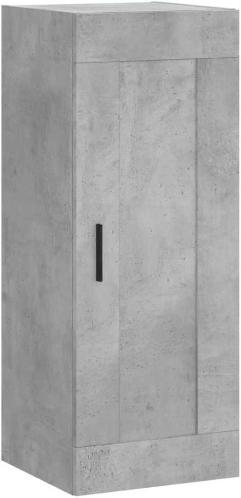 Komoda, betono pilkos spalvos, 34,5x34x180cm, apdirbta mediena