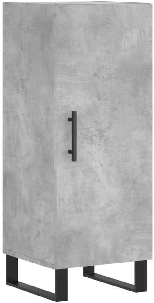 Komoda, betono pilkos spalvos, 34,5x34x180cm, apdirbta mediena