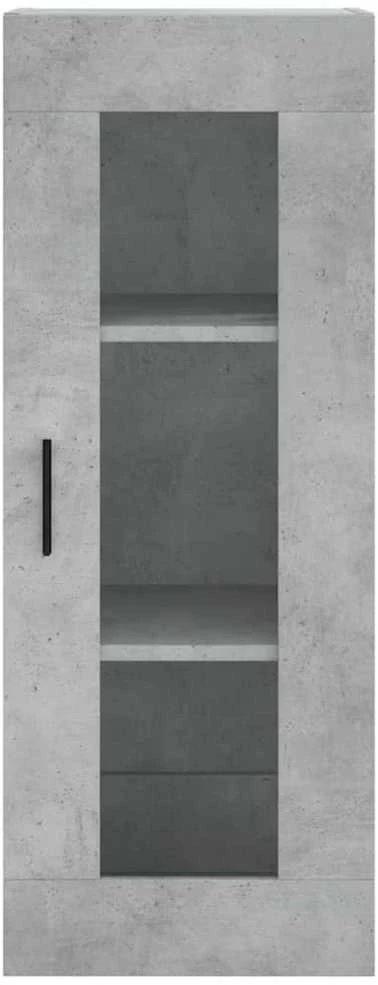 Komoda, betono pilkos spalvos, 34,5x34x180cm, apdirbta mediena