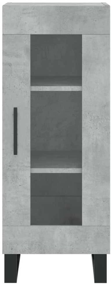 Komoda, betono pilkos spalvos, 34,5x34x180cm, apdirbta mediena