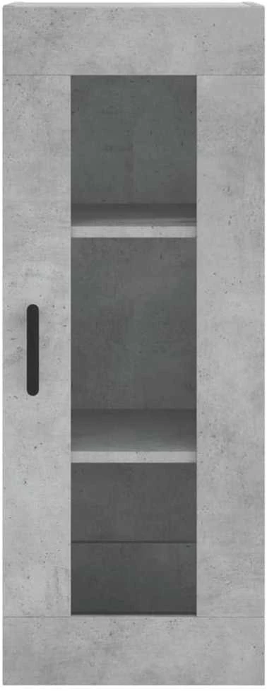Komoda, betono pilkos spalvos, 34,5x34x180cm, apdirbta mediena
