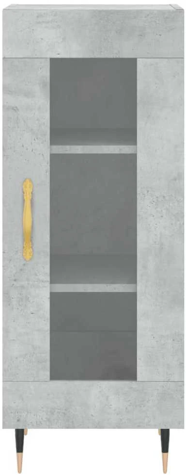Komoda, betono pilkos spalvos, 34,5x34x180cm, apdirbta mediena