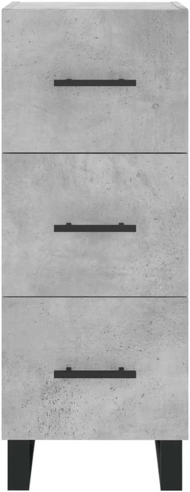 Komoda, betono pilkos spalvos, 34,5x34x180cm, apdirbta mediena