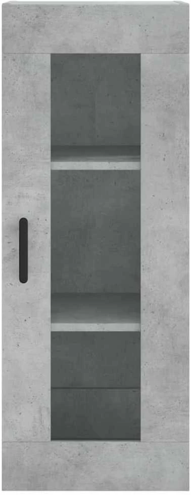 Komoda, betono pilkos spalvos, 34,5x34x180cm, apdirbta mediena