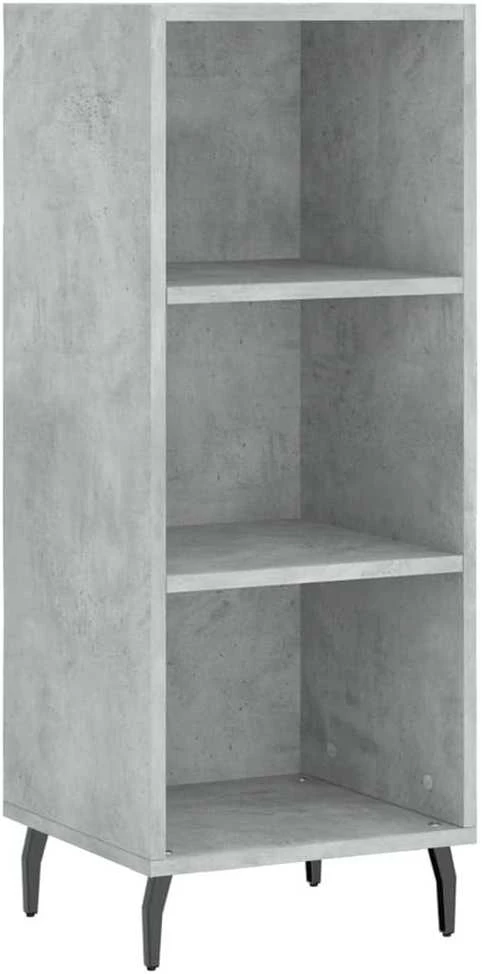 Komoda, betono pilkos spalvos, 34,5x34x180cm, apdirbta mediena