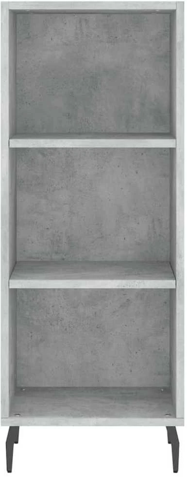 Komoda, betono pilkos spalvos, 34,5x34x180cm, apdirbta mediena