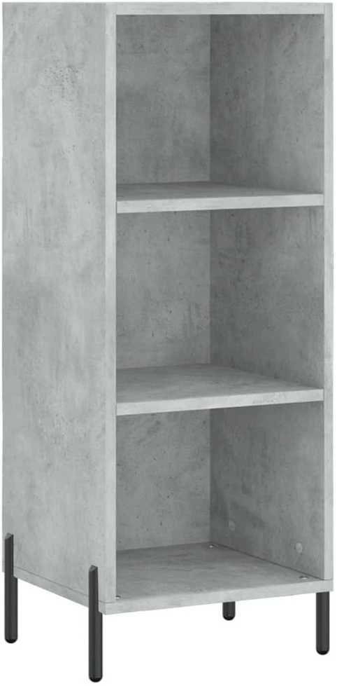 Komoda, betono pilkos spalvos, 34,5x34x180cm, apdirbta mediena