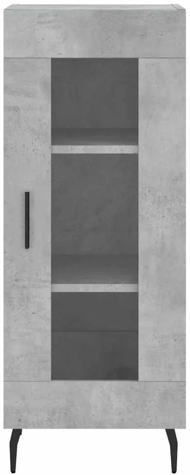 Komoda, betono pilkos spalvos, 34,5x34x180cm, apdirbta mediena