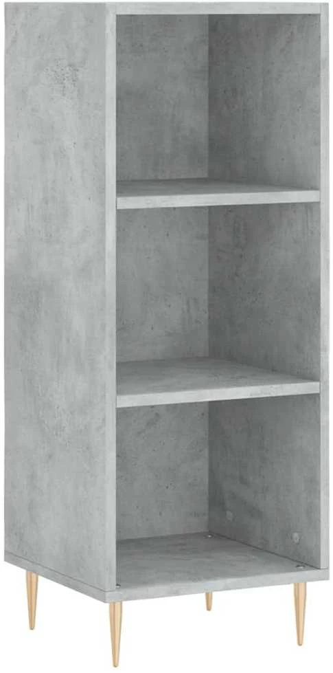 Komoda, betono pilkos spalvos, 34,5x34x180cm, apdirbta mediena