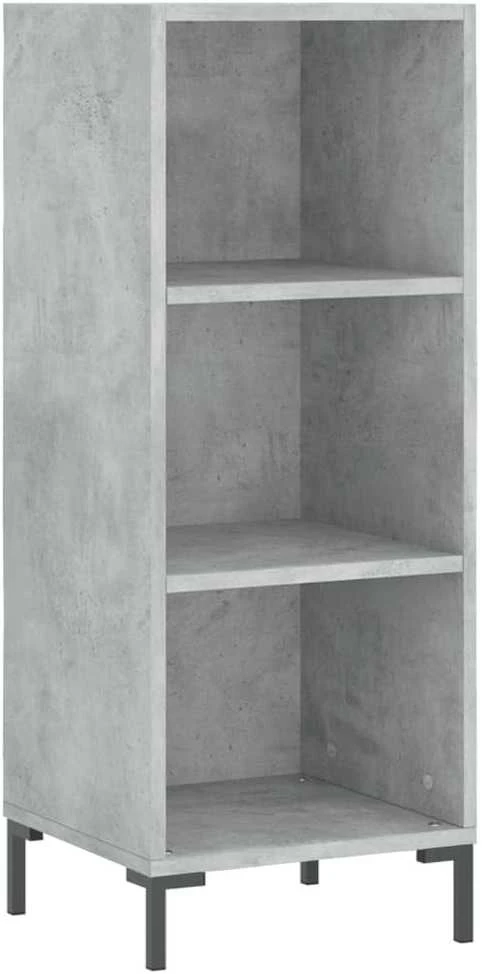 Komoda, betono pilkos spalvos, 34,5x34x180cm, apdirbta mediena
