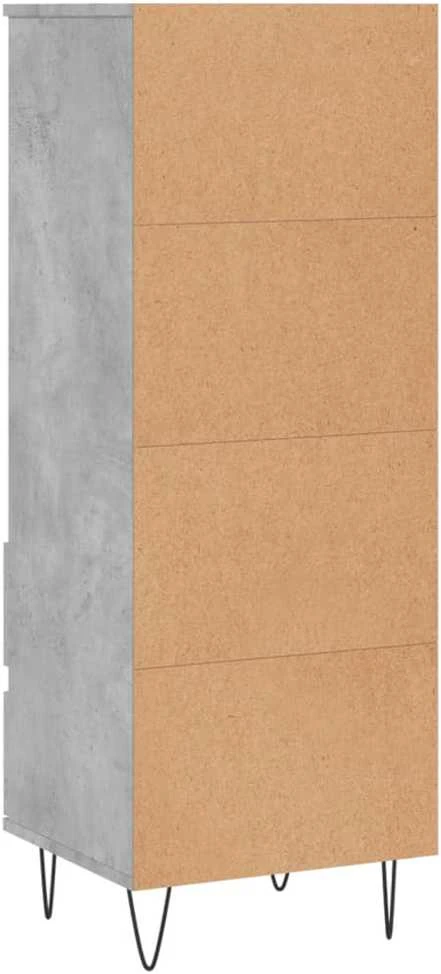 Komoda, betono pilkos spalvos, 40x36x110cm, apdirbta mediena