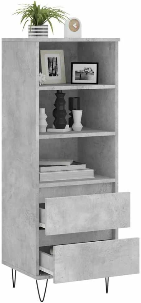 Komoda, betono pilkos spalvos, 40x36x110cm, apdirbta mediena