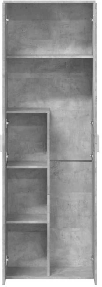 Komoda, betono pilkos spalvos, 60x35x180cm, apdirbta mediena