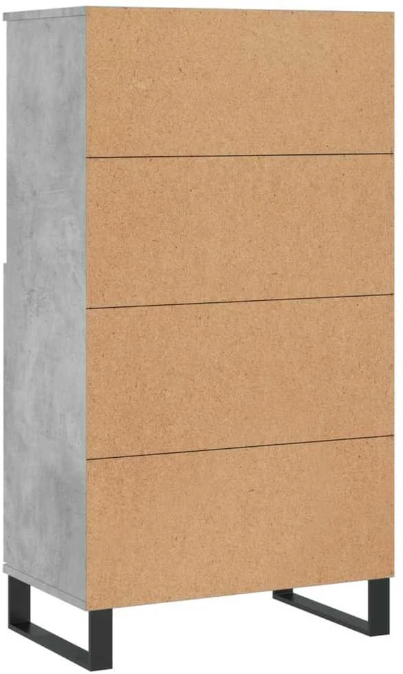 Komoda, betono pilkos spalvos, 60x36x110cm, apdirbta mediena