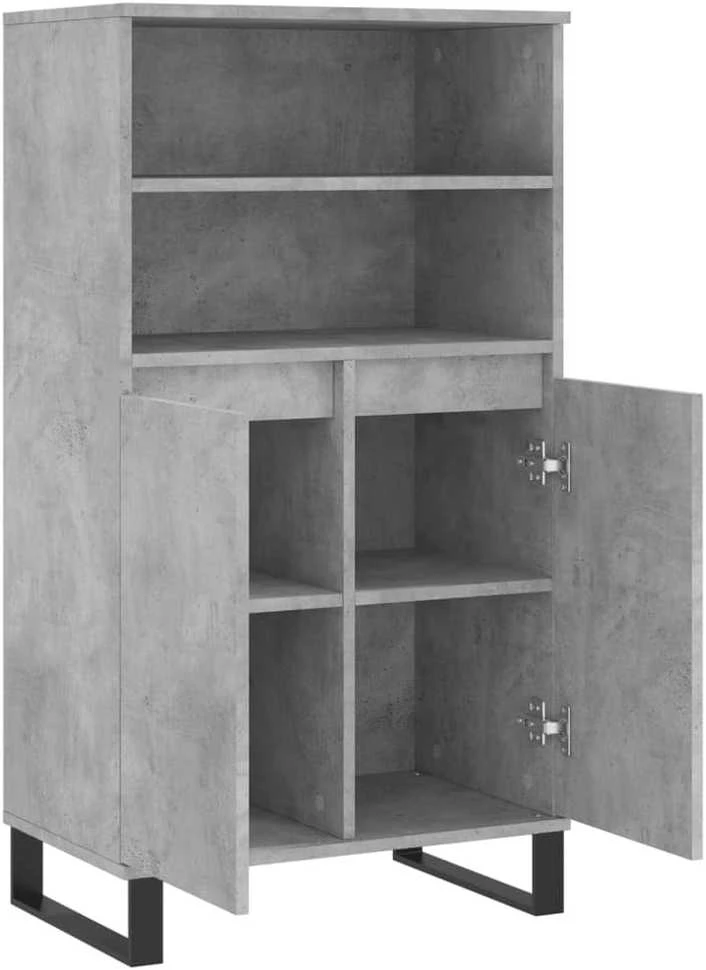 Komoda, betono pilkos spalvos, 60x36x110cm, apdirbta mediena