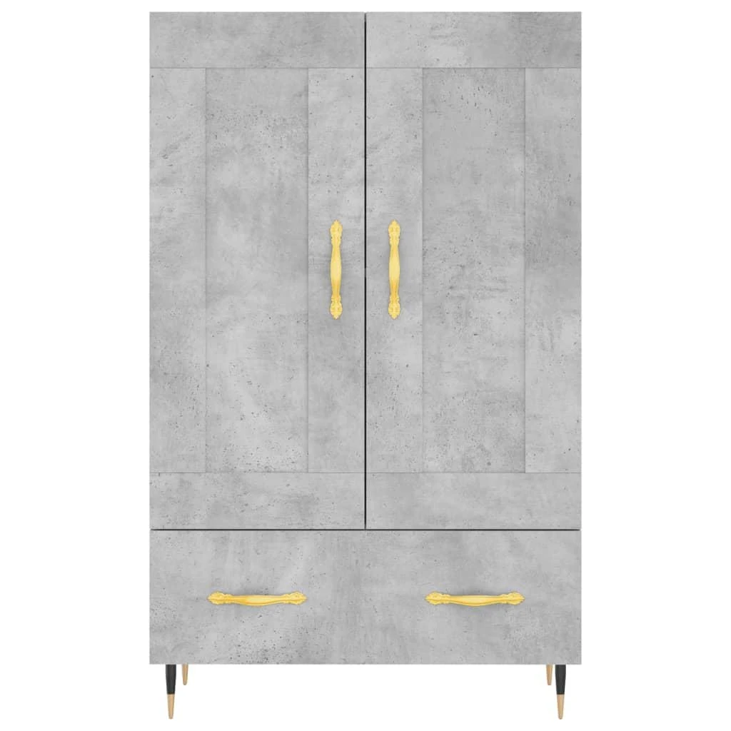 Komoda, betono pilkos spalvos, 69,5x31x115cm, apdirbta mediena