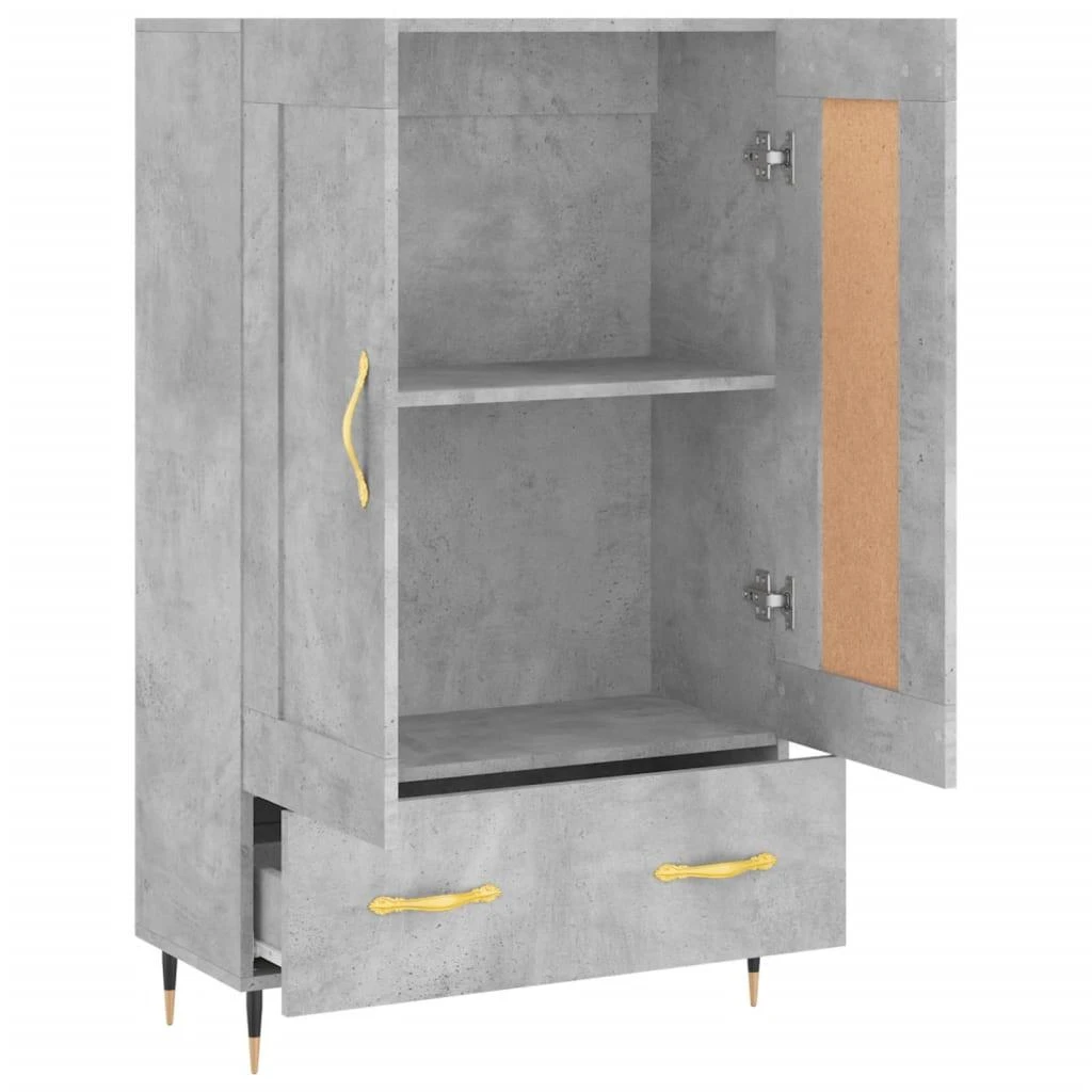 Komoda, betono pilkos spalvos, 69,5x31x115cm, apdirbta mediena