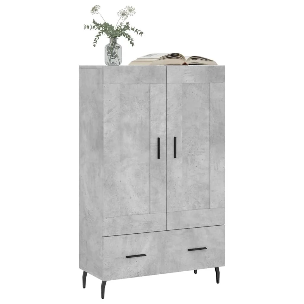Komoda, betono pilkos spalvos, 69,5x31x115cm, apdirbta mediena