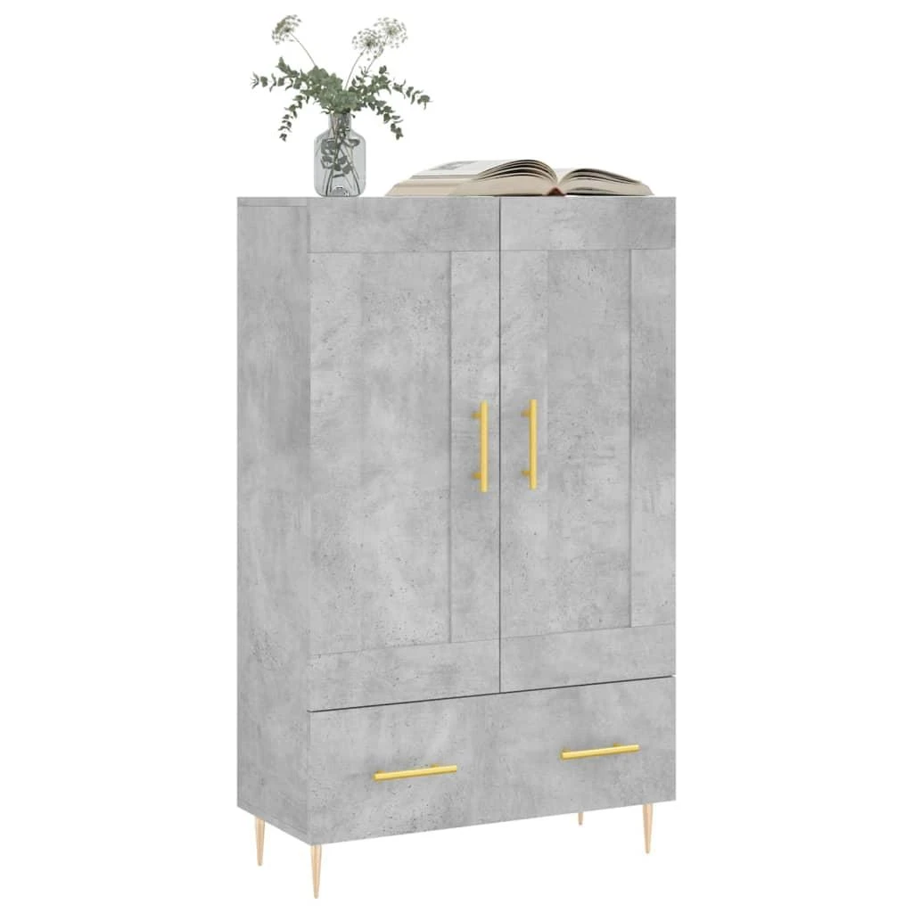 Komoda, betono pilkos spalvos, 69,5x31x115cm, apdirbta mediena