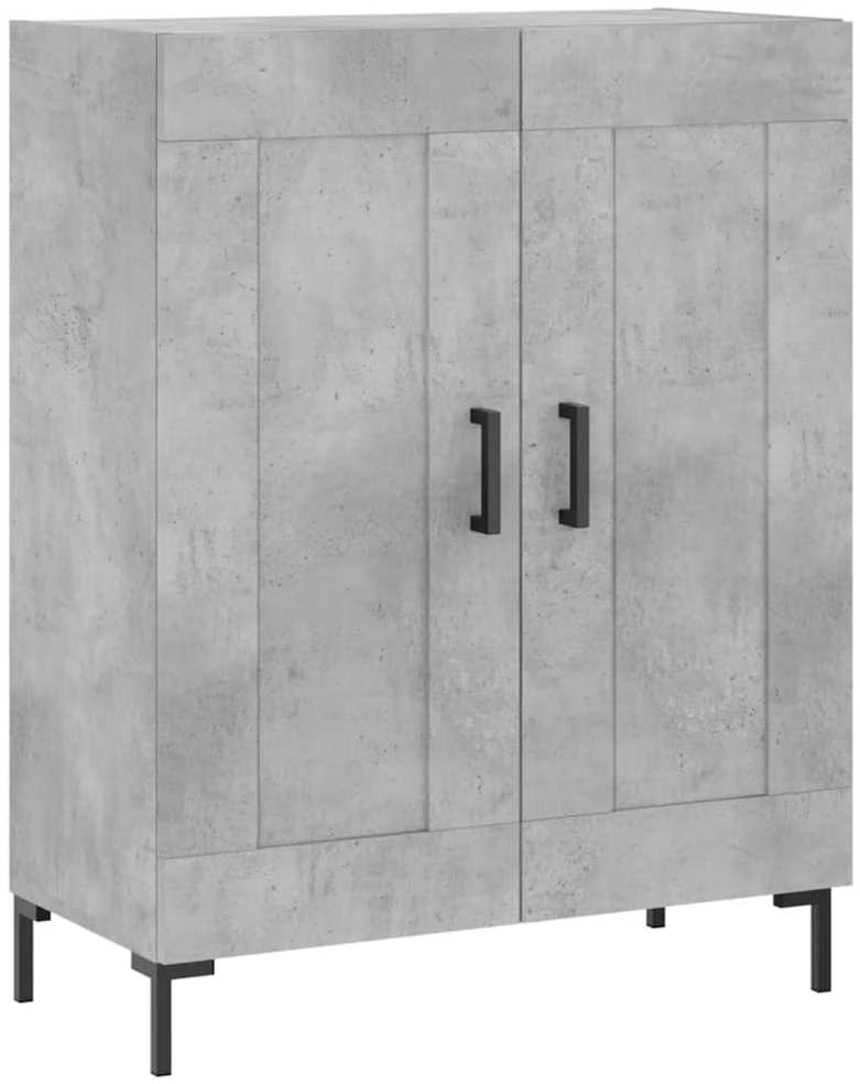 Komoda, betono pilkos spalvos, 69,5x34x180cm, apdirbta mediena