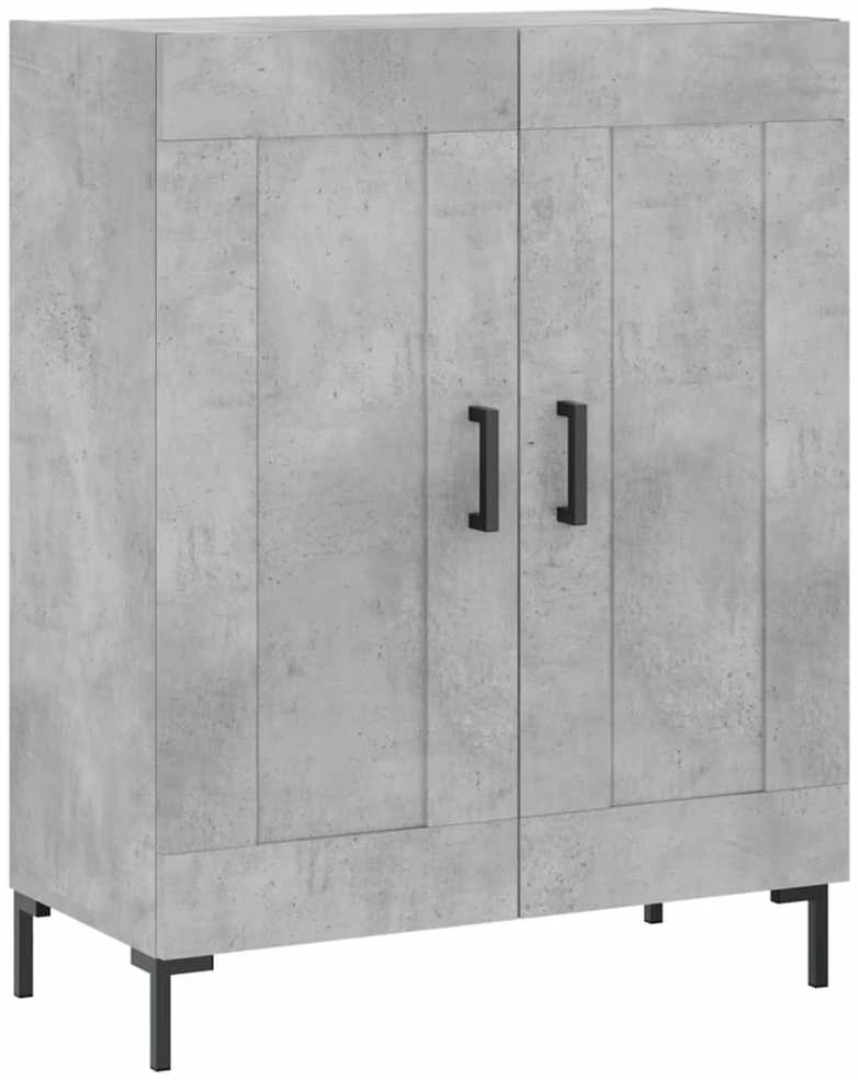 Komoda, betono pilkos spalvos, 69,5x34x180cm, apdirbta mediena