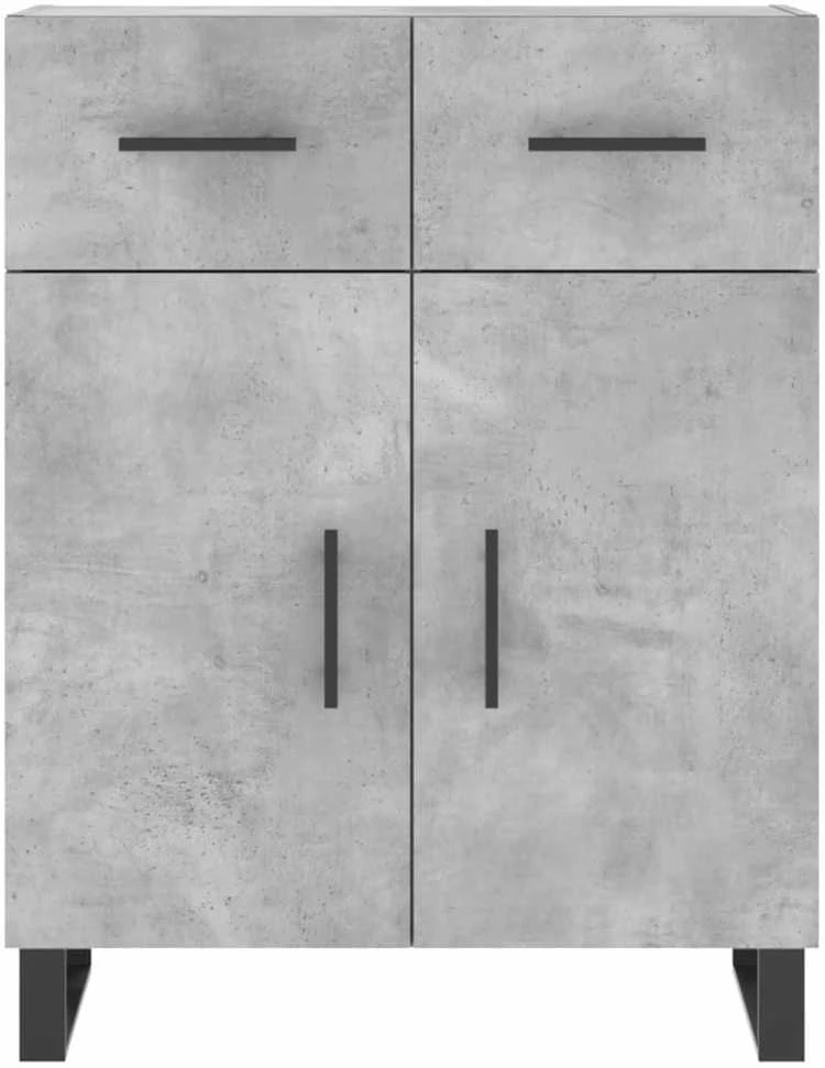Komoda, betono pilkos spalvos, 69,5x34x180cm, apdirbta mediena