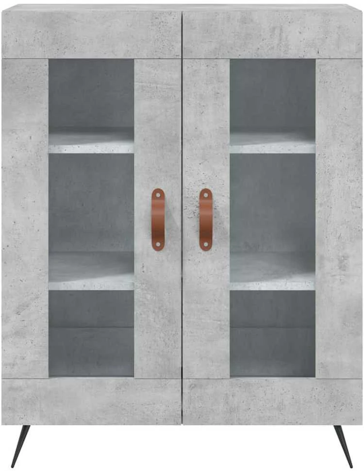 Komoda, betono pilkos spalvos, 69,5x34x180cm, apdirbta mediena