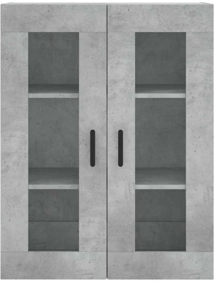 Komoda, betono pilkos spalvos, 69,5x34x180cm, apdirbta mediena