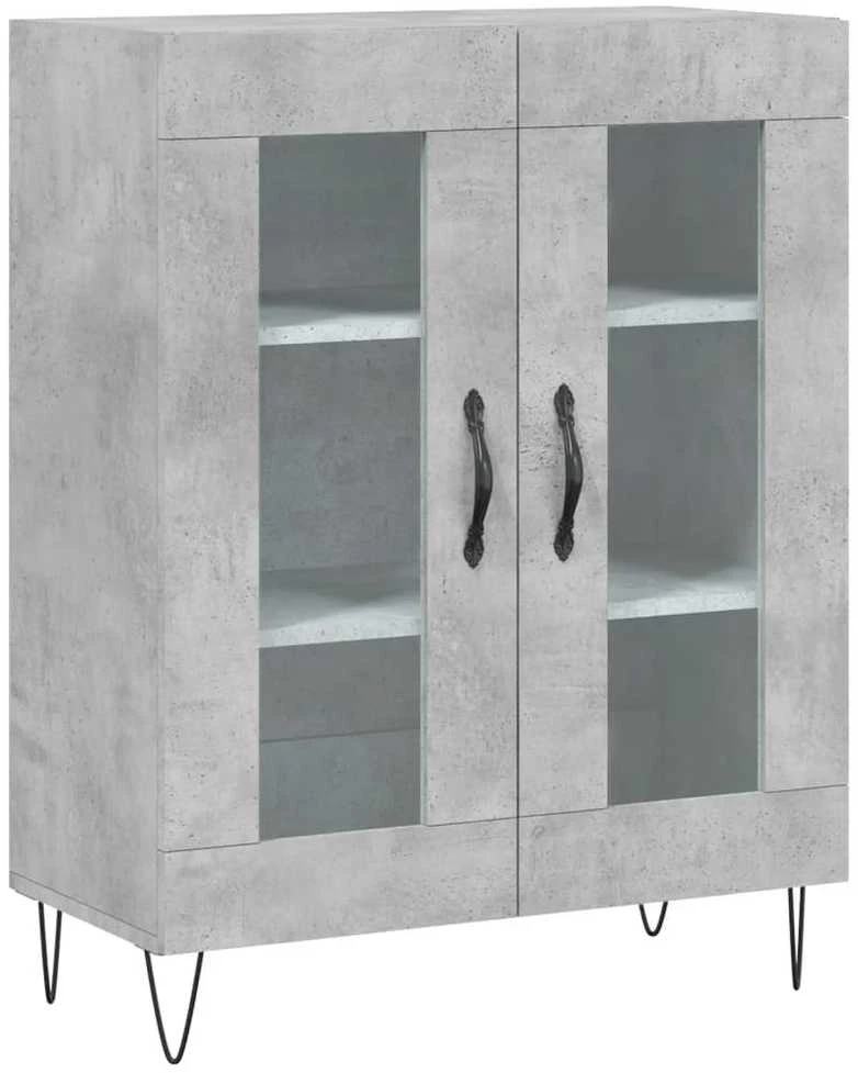 Komoda, betono pilkos spalvos, 69,5x34x180cm, apdirbta mediena