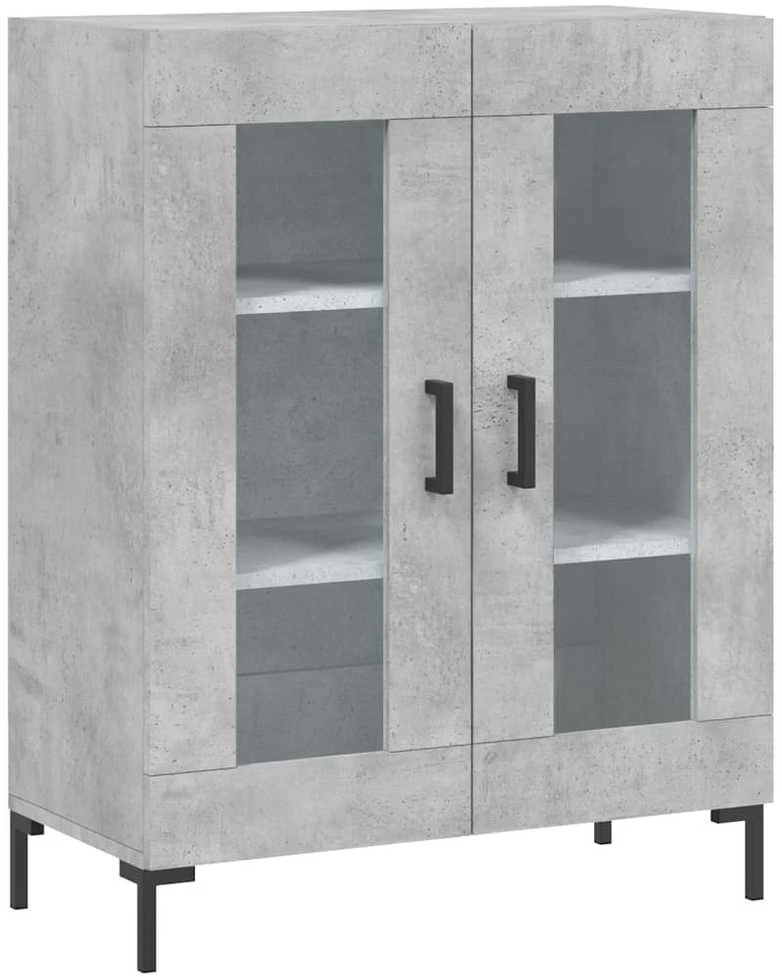 Komoda, betono pilkos spalvos, 69,5x34x180cm, apdirbta mediena