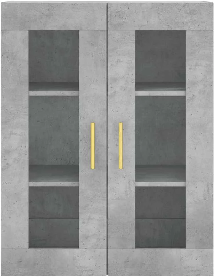 Komoda, betono pilkos spalvos, 69,5x34x180cm, apdirbta mediena