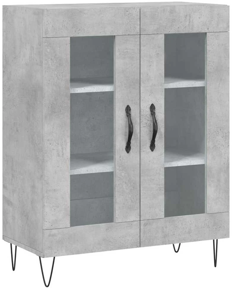 Komoda, betono pilkos spalvos, 69,5x34x180cm, apdirbta mediena