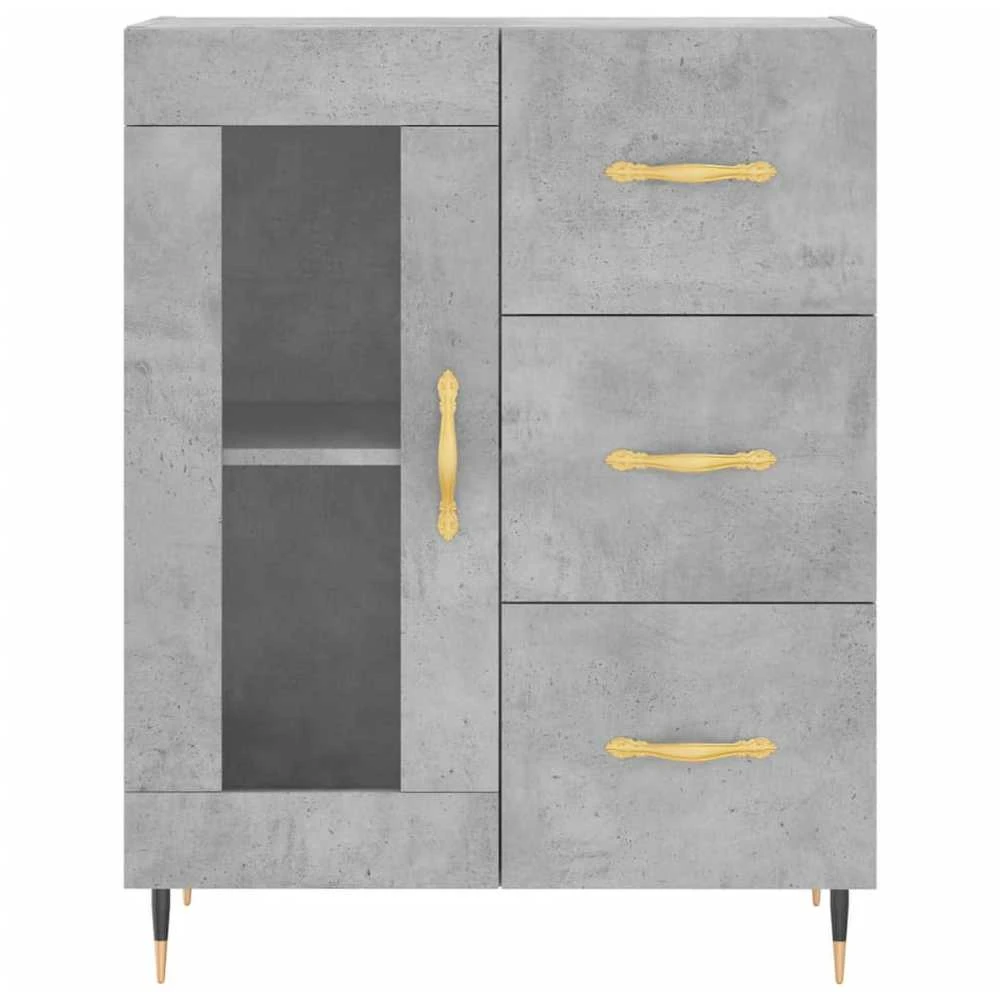 Komoda, betono pilkos spalvos, 69,5x34x180cm, apdirbta mediena